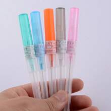 5 kim xỏ khuyên - 14G, 16G, 18G, 20G và 22G, chất liệu thép không gỉ 316L, thích hợp cho xỏ khuyên tai, mũi, vách ngăn mũi, rốn, trang sức và dụng cụ xỏ khuyên cơ thể, kim xỏ khuyên dùng một lần nhiều màu sắc, thích hợp cho xỏ khuyên tai, mũi, rốn, môi, lưỡi, sụn tai - Không mùi, vô trùng, không cần pin, vật tư xỏ khuyên sụn | Kim xỏ khuyên nhiều màu | Kim xỏ khuyên vô trùng - Nhiều màu - Xem 5