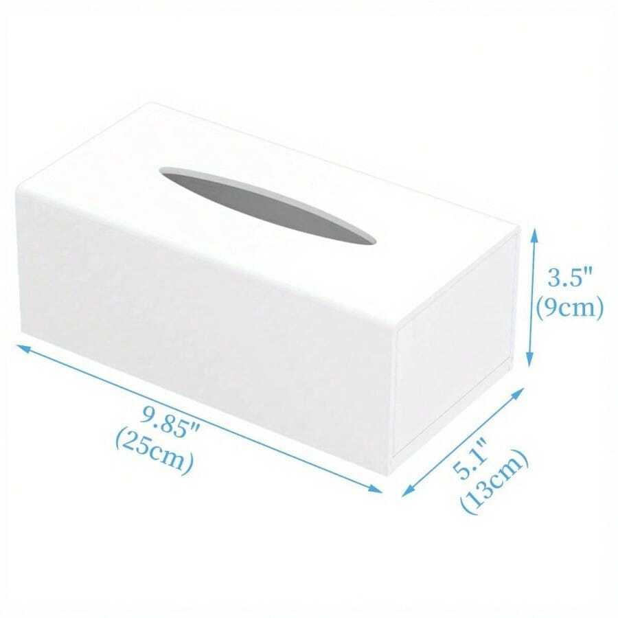 Tissue Box & Rack - Dimensions Of the White Item: 25*13*9cm - View 1