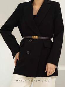 2条装女士装饰可调节腰带，适合搭配西装外套、大衣，时尚腰链 - A - 查看 6