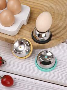 1pc 304 Stainless Steel Egg Piercer, Boiled Egg Pricker Tool, Prevent Cracking, Kitchen Gadget, Easy Peel Hard Boiled Eggs, Durable & Compact - Multicolor - View 2