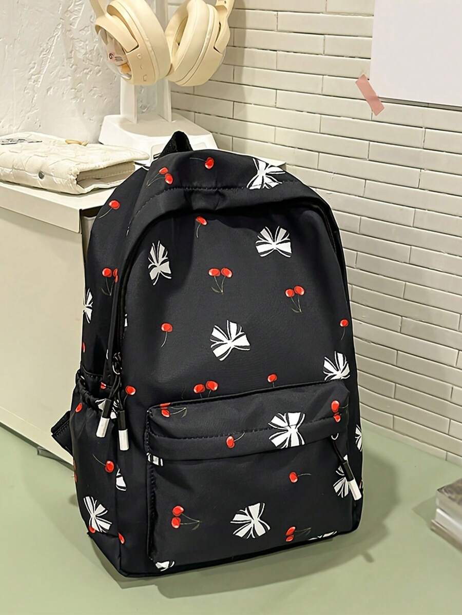 VMI Butterfly Print Casual Women's Large Capacity Backpack, Versatile Use, Multi-Functional, Suitable For Students, Daily Use, Commuting And Laptop Carrying