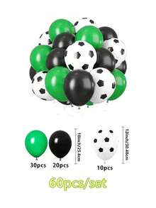 30件套运动主题足球气球花环套装，包含12英寸足球气球，适合生日派对、单身派对、婴儿派对和其他派对气球装饰，营造派对氛围。 - 彩色 - 查看 11