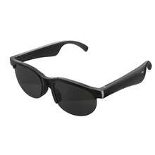 Gafas inteligentes Bluetooth con micrófono y altavoz integrados,  inalámbricas inteligentes unisex, adecuadas para deportes/uso al aire libre, admite control por voz, diseño unisex.Compatible con sistemas iOS y Android. - Negro - Ver 2