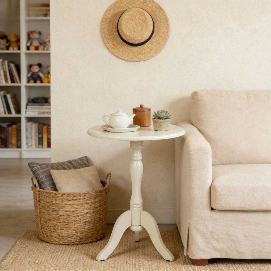 Simplify 1-Drawer Accent Table, Narrow End, 28" X 14" X 14" -  Butter Milk - Buttermilk - View 1