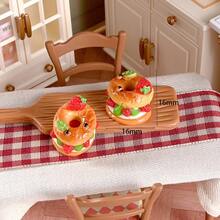 仿真迷你抹茶果酱草莓奶油蛋糕瑞士卷娃娃屋桌面甜点装饰玩具微缩食物玩奶油胶DIY冰箱贴纸材料配件摄影道具模型风格随机 - 綠色 - 查看 10