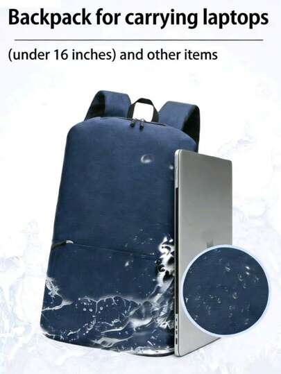 1PC High-Density Oxford Fabric Waterproof Backpack With Dual Shoulders, Lightweight, Easy To Manage, Durable, Abrasion-Resistant, Suitable For Commuting Backpacks With Multiple Layers And Large Capacity For Organizing Laptops.