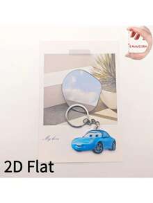 2D闪电汽车钥匙扣 - 耐用亚克力卡通钥匙扣，色彩鲜艳，造型可爱，适合挂在钱包、手提包和背包上 - 是圣诞节装饰、情人节、开斋节、狂欢节礼物和背包配件的完美之选 - 彩色 - 查看 9