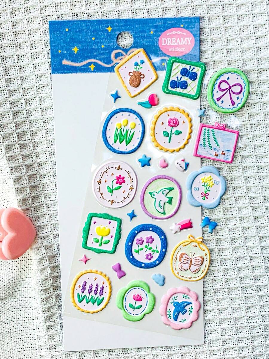 3D Cute Stickers, Exquisite Decorative Stickers, Made Of Sponge And Plastic, Two Styles Available. Can Be Used To Make Sticker Books, Notebooks, Refrigerator Magnets, And Decorate Phone Cases. Also Suitable For Family Gatherings, Birthday Parties, Christmas, And Other Occasions. Recommended As Gifts For Friends And Children. - Multicolor - View 1