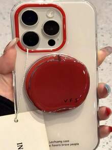 极简时尚红色苹果磁吸手机壳支架，适用于 16/15/14/13 - 白色 - 查看 1