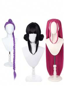 Mattel 现货 Skpop 女巫猎人假发 Mira Lumi 编织假发，Cosplay 假发，适合各种派对、情人节、生日礼物 - 彩色 - 查看 4