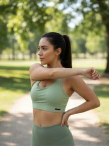 K2b Original Cropped Swimmer Sports Fitness Top - 青檸色 - 查看 5