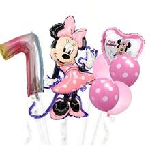7pcs Theme Birthday Balloon Set, Includes Shaped Foil Balloons, Gradient Number Foil Balloons, Heart Decorative Balloons, Background Decoration, Suitable For Birthday Party, Theme Party - Multicolor - View 8