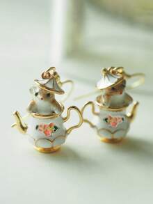 1 pereche cercei drăguți cu pandantiv pentru femei, pentru nuntă, logodnă, aniversare, bijuterii, cadou de Ziua Îndrăgostiților - 1# - Vizualizare 3