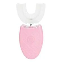 cepillo de dientes eléctrico de silicona en forma de U, recargable, a prueba de agua, cuidado bucal sónico, con 4 modos, color rosa - como en la foto - Ver 6