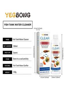 Fish Tank Water Clarifier: Cleans Fish Tank Stains And Sludge, Makes Water Clear, And Controls Algae Growth. Aquarium Water Clarifier: Cleans Waste, Sludge, And Algae Growth, Keeps The Water Clean. Aquarium Water Clarifier That Cleans Stains And Sludge From The Fish Tank, Making The Water Clear And Controlling Algae Growth. - Multicolor - View 7