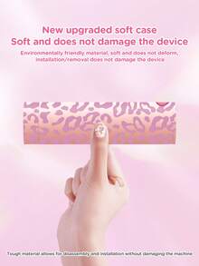 1pc Purple Leopard Spot Bow Print Protective Case, Compatible With New Switch 2 (2025), Switch NS/Switch OLED/Lite, Suitable For Switch 2 Game Console Accessories, Family Pack, Storage Case With Card Slots, Switch Protective Cover, White/Pink, Romantic Gift For Switch Players - Multicolor - View 3