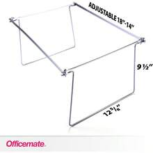 caja de archivosOfficemate 91990 anging File Frame Letter Size Adustable 14 to 18-Inces 2 Pack Steelcaja de archivos - Acero - Ver 2