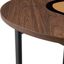 Coffee Tables - Brown+Black + Glass+Metal + MDF - View 9