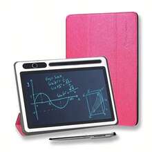 Electronic Notebook With 10-Inch LCD Writing Tablet And PU Protective Case, Erasable Drawing Tablet, Suitable For Use In The Home Office By Adults. - Hot Pink - View 3