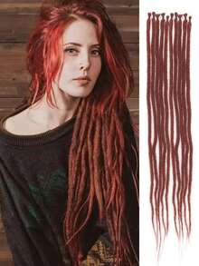 10pcs Synthetic Dreamy Braiding Hair Extensions, Ombre Dreadlock Braids, 24 Inch, Reggae Style Crochet Braids - Multicolor - View 11