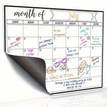 1pc Refrigerator Calendar Magnetic Dry Erase Calendar Whiteboard Calendar, Suitable For Kitchen Refrigerator Planners, Planners, Refrigerator Memos, Reminders For Loved Ones, Food Date Registration Records, Refrigerator Stickers, Decorative Bulletin Boards - trắng - Xem 9