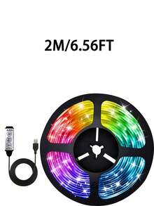 3ft-100ft LED Light Strip, TV LED Backlight, USB Powered, Adjustable Color Temperature & Brightness, Button Control, Plug And Play, Easy Installation, Decorative Night Light, Suitable For Home, Bedroom, Living Room, Holiday, Kitchen, Ceiling, Desk, Home Kitchen Decor, Party - Colored Light - View 18