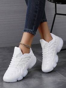 Unisex Casual Retro Sports Training Shoes, Casual Sports Skateboard Shoes For Students, Women Sneakers Outdoor Running Shoes - White - View 1