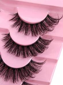 7 Pairs False Eyelashes Cat Eye Lashes Soft Fluffy 3D Faux Mink Natural With Transparent Stem Reusable Lightweight Cat Eyelashes ,Lashes,Eyelashes,Fake Lashes - Cat Eye Lashes - View 6