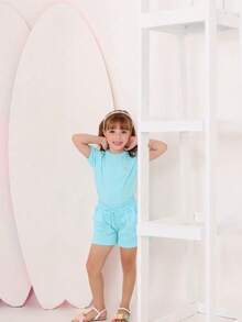 Girls' Outfit Set - New Arrival/Fashion/Party/Outing/Promotion/ - 藍色 - 查看 10