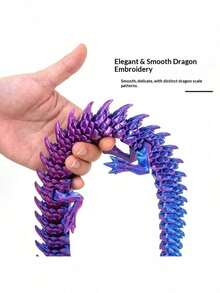 60 cm/23.6 pulgadas Modelo grande de dragón impreso en 3D, decoración de dragón volador, juguete de alta calidad, duradero/a prueba de golpes, adecuado para decoración de escritorio, relleno de canasta de Pascua, regalo de Pascua, alivio del estrés, regalo de cumpleaños, regalo perfecto, ¡juguete sorpresa! - Multicolor - Ver 4
