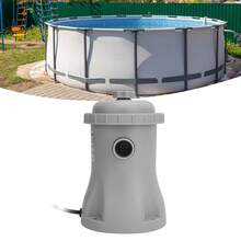 330 Gallon Electric Cartridge Pool Filter Pump System High Flow for Above Ground Pools 110V US Plug - Gris Claro - Ver 3
