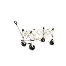 Beach Cart, 220 LB Folding Cart With Large Wheel, Heavy-Duty 300 Litre Folding Utility Garden Basket With Large Wheel, All-Terrain Beach Cart And Drink Holder. - Beige - View 6
