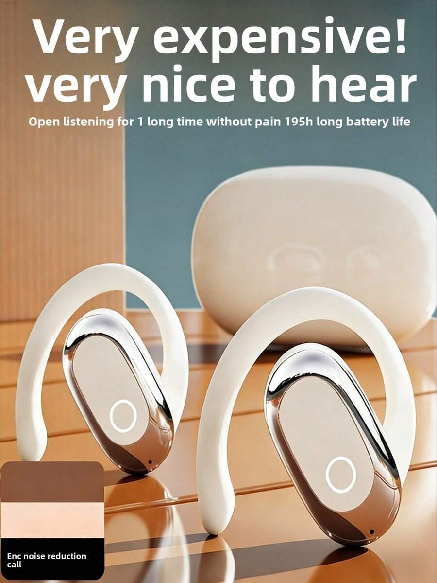 Wireless Bluetooth Earphones, Ear Hook Type, Open Design, Comfortable To Wear For A Long Time, Long Battery Life, New Skin Friendly Design | High-End Version, Panoramic Surround Sound, Non Ear Penetrating Ergonomic Design, Long Standby Time, High-Speed Bluetooth 5.4 Dual Chip, Intelligent Fingerprint Touch, LED Battery Display, Waterproof And Sweat Proof For Sports, Intelligent Call Noise Reduction AI Algorithm, Type-C Fast Charging, Universal Compatibility With Multiple Devices. - Multicolor - View 1
