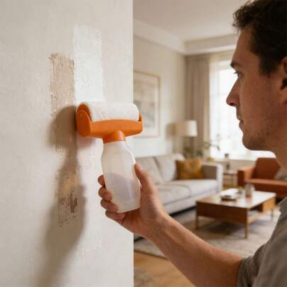 1pc Small Touch Up Paint Roller Kit, Includes Roller Applicator And Paint Container, Suitable For Precise Spot Wall Repair, Home And Renovation DIY Latex Paint Touch Up Tool Set (Paint Not Included)