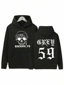 2025 FallWinter Suicide Baby Men's G59 Travel Top Hooded Printed Sweatshirt Vintage Gothic Punk Extra Large Streetwear Hip Hop Essentials Hoodie Hoodie For Women Sweatshirts For Women Hoodies For Men 's Hoodie Sweatshirts For Men Essentials - 黑色 - 查看 1