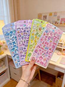 这些3D立体浮雕贴纸以可爱的动物为主题，非常适合装饰女孩的日记本、剪贴簿、文具、学习用品、手工贴纸、笔记本、电脑、手机、家庭账簿等等。它们也非常适合DIY项目和办公用品。开学必备！ - 彩色 - 查看 1