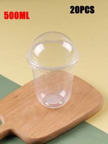 250ml/360ml/500ml, Disposable U-Shaped Cake Cups, Summer Transparent Plastic Dessert Cups, With Lids, Multi-Purpose, Can Be Used To Hold Yogurt, Pudding, Ice Cream, Fruit, And Is Also Suitable For Cakes, Mousses, Milkshakes, Yogurt, Ice Cream, Fruit, Cakes, And Is Suitable For All Kinds Of Parties And Back-To-School Catering. - Transparent - View 16