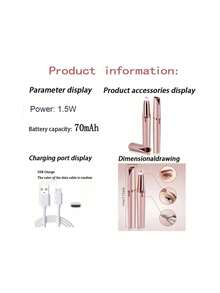 Women's Electric Eyebrow Trimmer, Eyebrow Shaping Pen, Facial Hair Remover, Automatic Eyebrow Razor, Pocket Knife