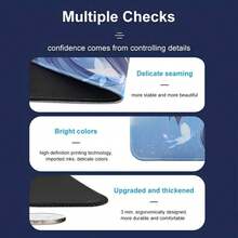 1 件装大理石纹鼠标垫 - 粉紫金箔、梦幻紫水晶和深海紫金图案，静音防滑/可卷起便携桌垫，适用于游戏、办公和桌面装饰 - 彩色 - 查看 8