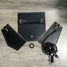 5pcs Crochet Bag DIY Kit, Tote Bag Making Tools, Square Tote Bag, Brown, Black, DIY Crochet Bag Supplies, Handmade Woven Bag, Includes Cover + Strap + Side Panels, Easy To Make, Women Tote Bag DIY, Bag Making Accessories, Holiday Gift, Christmas Gift, Thanksgiving Gift - A - View 5