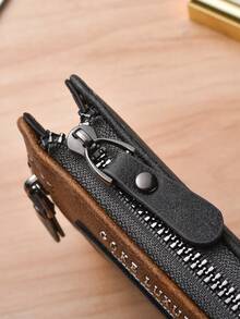 New Men's Short Zipper Wallet, Multi-Card Slots Large Capacity Card Holder Portable,Fathers Day Gifts - Multicolor - View 8
