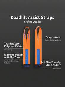 GOUNOD 1 对男女通用举重硬拉助力带，可调节腕带，耐用健身训练辅助工具，适用于杠铃举重和健身，健身配件。 - 彩色 - 查看 3