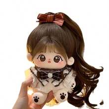 20cm Cotton Doll Wig, High Temperature Fiber Single Ponytail, Hair Clip Curly Ponytail (Hair Only) - Multicolor - View 6
