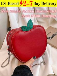 New Simple Fashion Versatile Personalized Fruit Chain Women Handbag Mochilas,Sprayground Backpack,Laptop Case,Backpacks For Women,Tote Bags For Women,Shoulder Bags For Women,Purse Accsesories,Work Bag,Carteras De Mujer Elegantes,Handbags,Id Holder,Mini Backpack,Tote Bags,Luggage Set,Purse,Travel Essential,Purses And Bags Women,Bags,Wallet,Travel,Beach Bag,Valentine's Day,Makeup Bag,Black Purse,Carteras Para Mujer,Cruise Essentials,Valentines Gifts,Crossbody Bags For Women - 紅色 - 查看 10