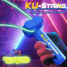 SKYQITIAN Luminous Rope Launcher, A Handheld Electric Toy For Cats And Dogs, A Parent-Child Game, And A Stress-Relieving Rope Pusher. - màu xanh lá - Xem 2