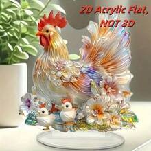 Acrylic Colorful Printed Desktop Decor Ornaments, Cute Centerpiece Decorations For Home & Office, Multiple Designs - Multicolor - View 2