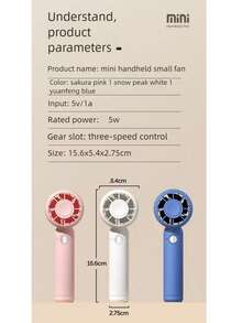 OBOVAY 1pc Mini Fan Portable Handheld Fan Student Desktop USB Charging Fruit Multiple Styles And Colors Fan, Travel & Home Use,Valentine's Day Gift - Multicolor - View 6