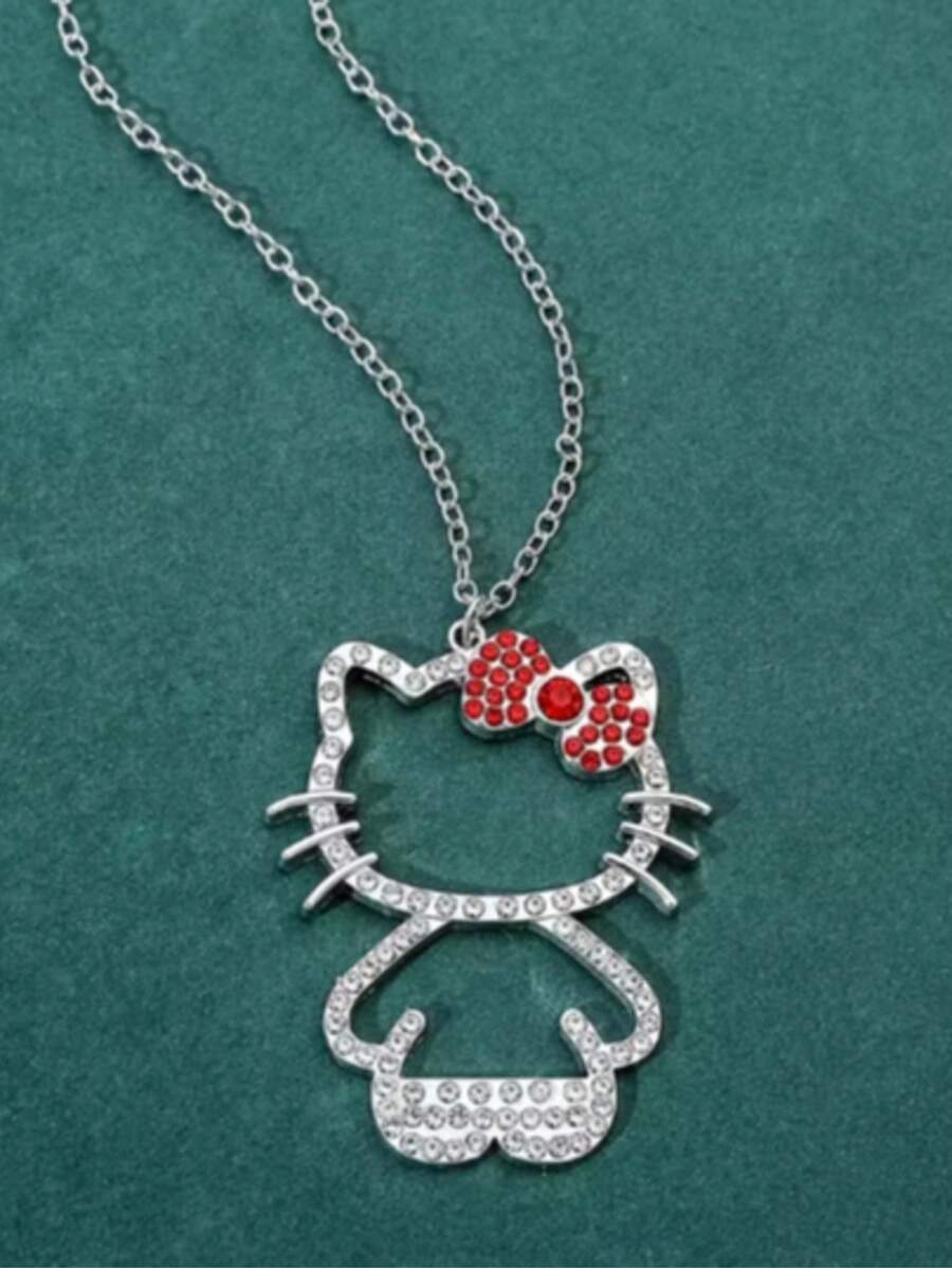 A Hello Kitty Cartoon Sanrio Clavicle Necklace Pendant, Suitable For Teenagers. - Multicolor - View 1