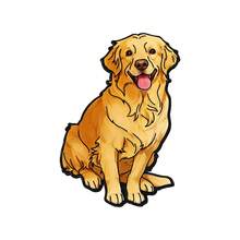 Broșă emailată Golden Retriever, broșe decorative la modă, ornamente, rever, geantă, insigne, bijuterii, cadouri - Multicolor - Vizualizare 1