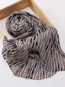 1 chiếc khăn trùm đầu Hồi giáo (Hijab) in kỹ thuật số mới, xếp ly, có họa tiết, thoáng khí, mềm mại, chất liệu modal. - Nhiều màu - Xem 3